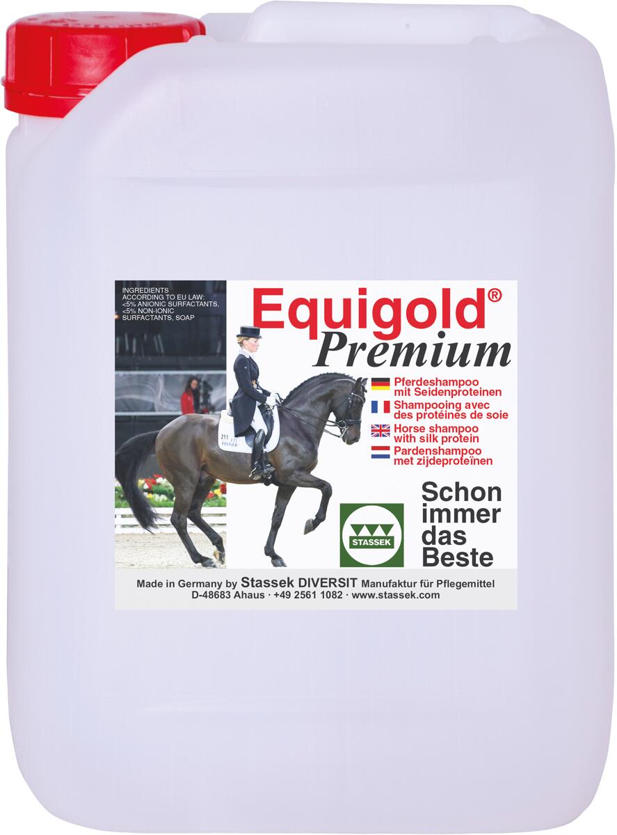 Stassek Equigold Premium Pferdeshampoo mit Seidenproteinen, 10L