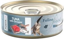 Porta21 Feline Finest Nassfutter, Thunfisch & Zackenbarsch, 24x85g