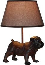 Lampada Happy House Bulldog, marrone, 25,5x24,5x32 cm