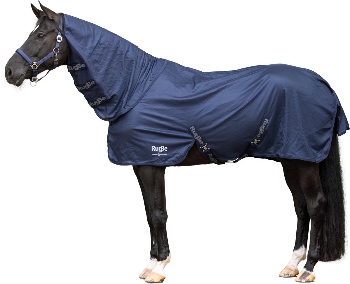 Covalliero RugBe SuperFly Fliegendecke mit Halsteil, navy, 165cm