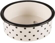 Ciotola Trixie, ceramica, 0,3L/ø12cm, bianco/nero
