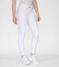 Pantaloni da equitazione in silicone ELT Comfort Ride, bianchi, taglia 34