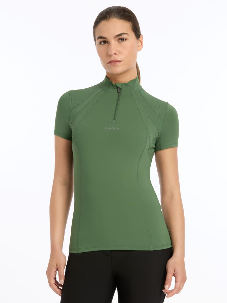 LeMieux Mia Mesh Kurzarm Funktionsshirt, hunter green, 44