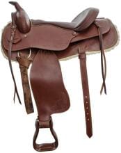 Sella western da reining multiuso Red Horns, marrone, 15,5"