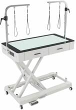 Waggz Roll-Bright LED Trimmtisch mit Schubladen, elektrisch, 102x66x32-101,5cm
