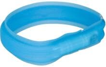 Trixie Flash USB illuminated collar, extra wide, silicone, blue