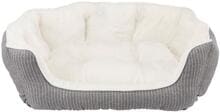 Trixie Davin bed, oval, 60x45cm, grey/cream