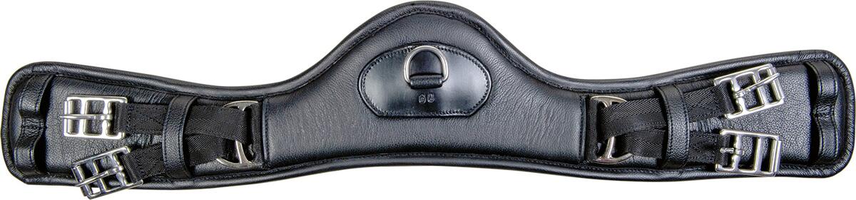 HKM Dressage Anatomic Ledersattelgurt, ohne Elastik, schwarz, 65