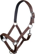 Cavezza HKM Stars, fodera morbida, marrone scuro, pony