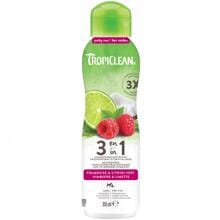 TropiClean 3-in-1 Shampoo mit Himbeere & Limette, 355ml