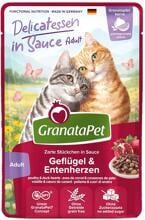 GranataPet DeliCATessen in Sauce, Geflügel & Entenherzen, 12x100g