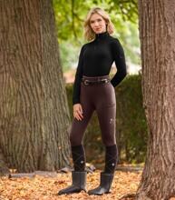ELT Ella Thermo - Leggings da equitazione per bambini, mogano, 140