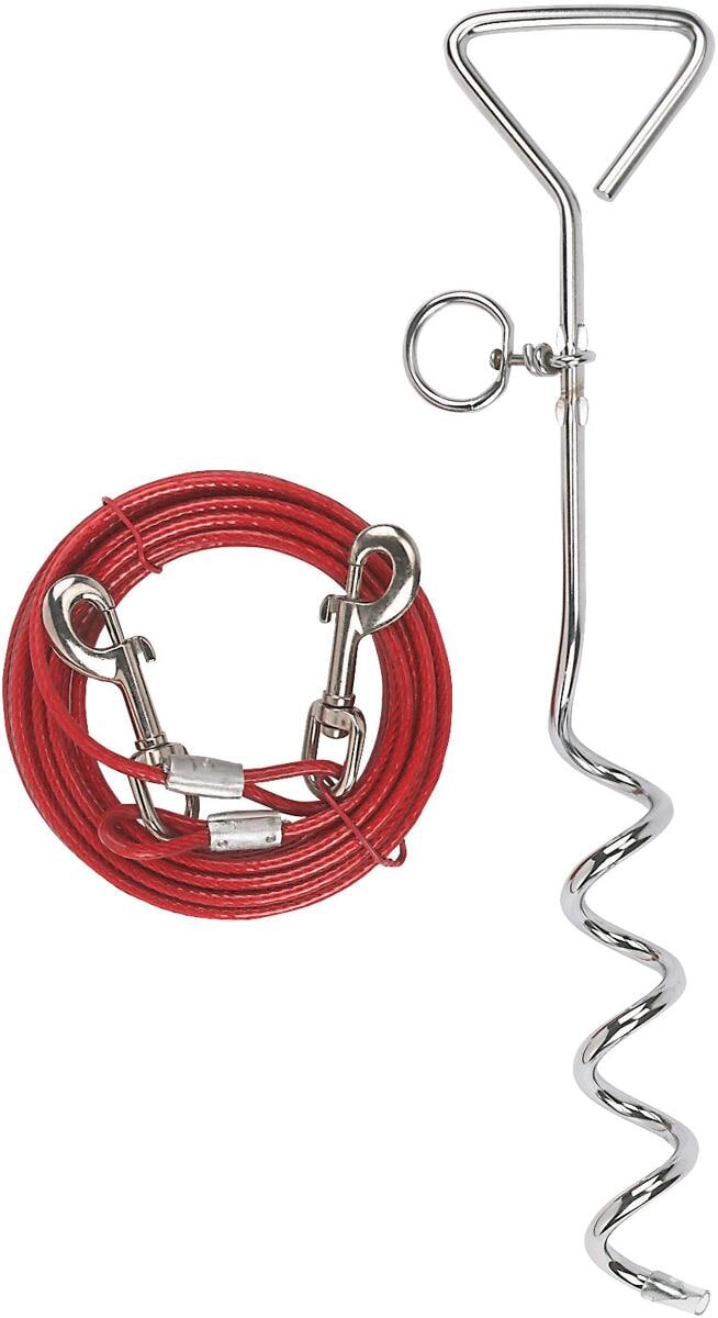 KERBL Pet Anlegespirale mit Laufleine, 6m/4mm