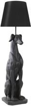 Happy House Windhund Lampe, sitzend groß, schwarz, 40x40x150cm