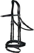 Briglia snaffle Waldhausen X-Line Charmbit, nera, WB