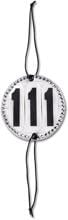 Waldhausen Crystal head numbers, round, white