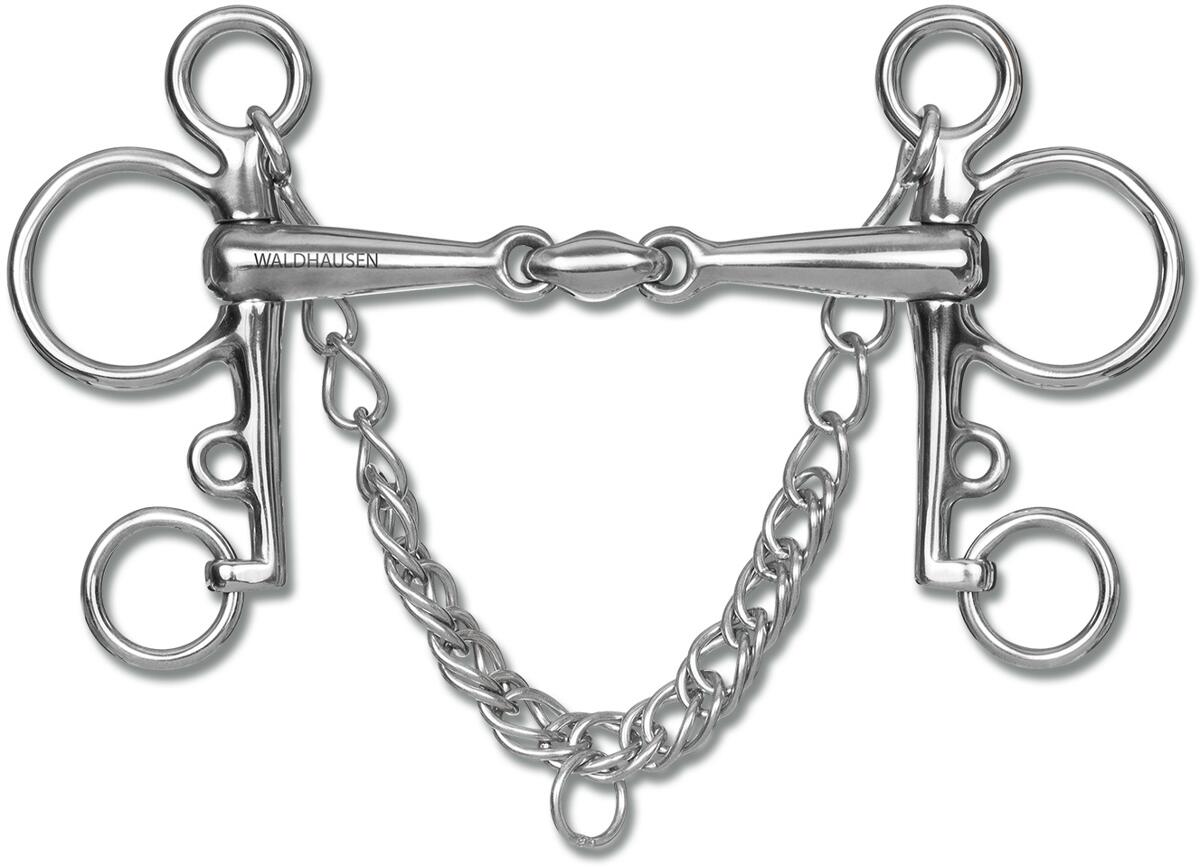 Waldhausen Pelhamgebiss, doppelt gebrochen, 10,5cm