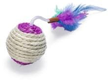Karlie Sisal Katzenspielzeug Rasselball, sortiert, 6cm