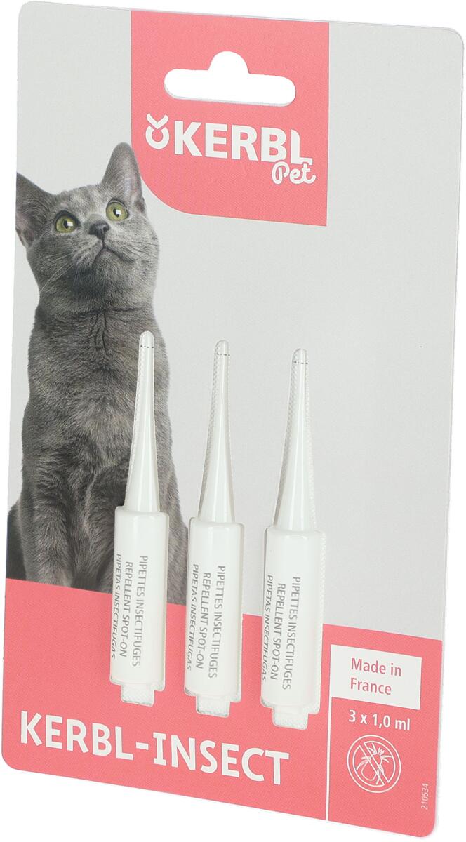 KERBL Pet KerblInsect Pipetten, Katze, 3x1ml