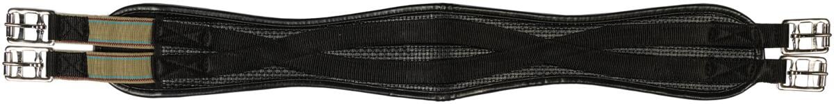 HKM Waffeloptik Elastik Sattelgurt, PVC Soft, schwarz, 50cm
