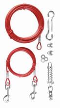 Trixie Spannleine mit Laufleine, 15m, rot
