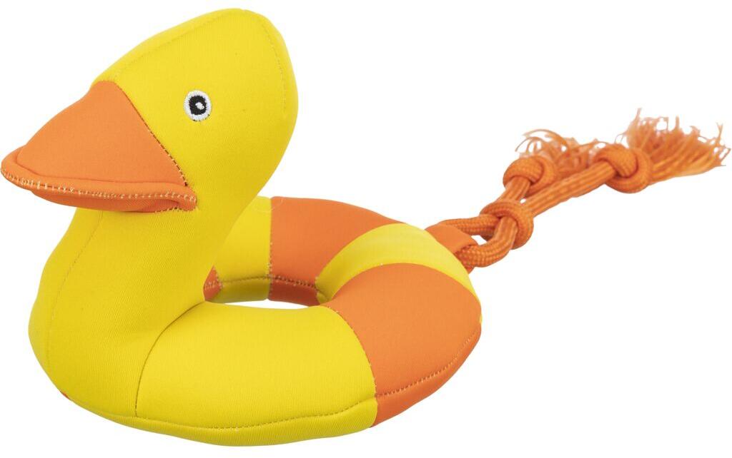 Trixie Aqua Toy Ente am Seil, Stoff, 20cm/36cm