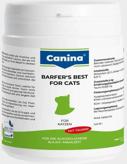 Canina Barfers Best Ergänzungsfutter für Katzen, 180g