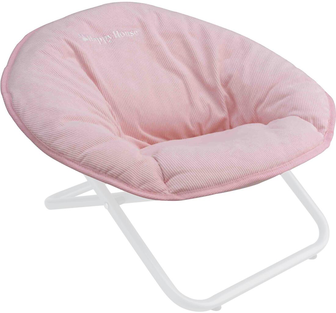 Happy House Stuhl Cordbezug, Rippstoff, S, 38x30x9cm, rosa