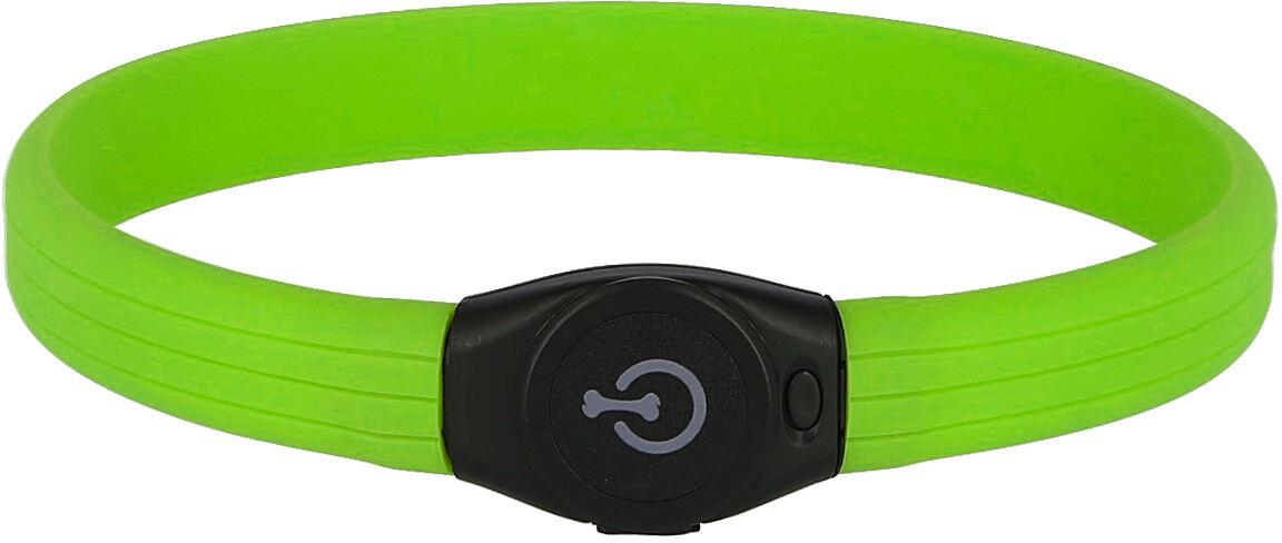 KERBL Pet Maxi Safe LED-Halsband, Langhaar, 65x2,5cm, grün