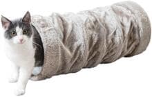 Trixie play tunnel, plush, grey, ø22x60cm