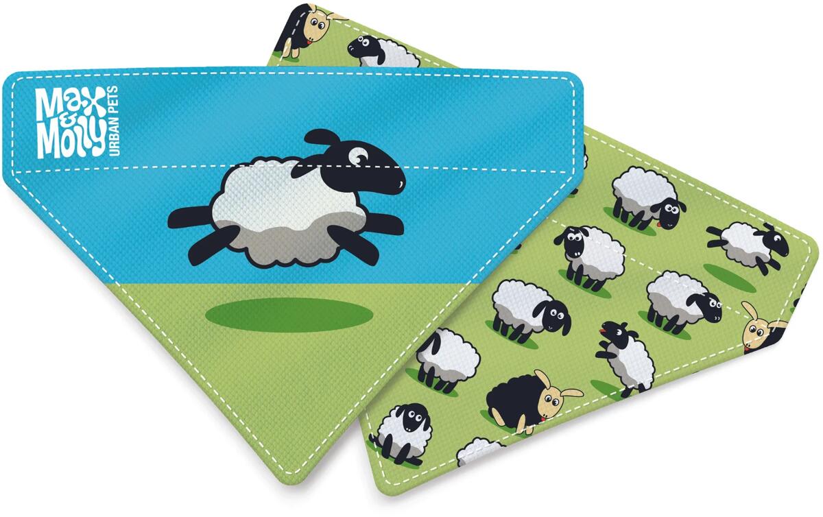 Max & Molly Black Sheep Bandana Hundehalstuch, S