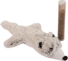 KERBL Pet Hermelin Katzenspielzeug mit Katzenminze, 17cm