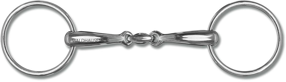 Waldhausen Edelstahl Wassertrense, antomisch, doppelt gebrochen, 13,5cm/16mm