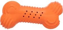 Osso scoppiettante Trixie, gomma naturale, 11 cm, arancione