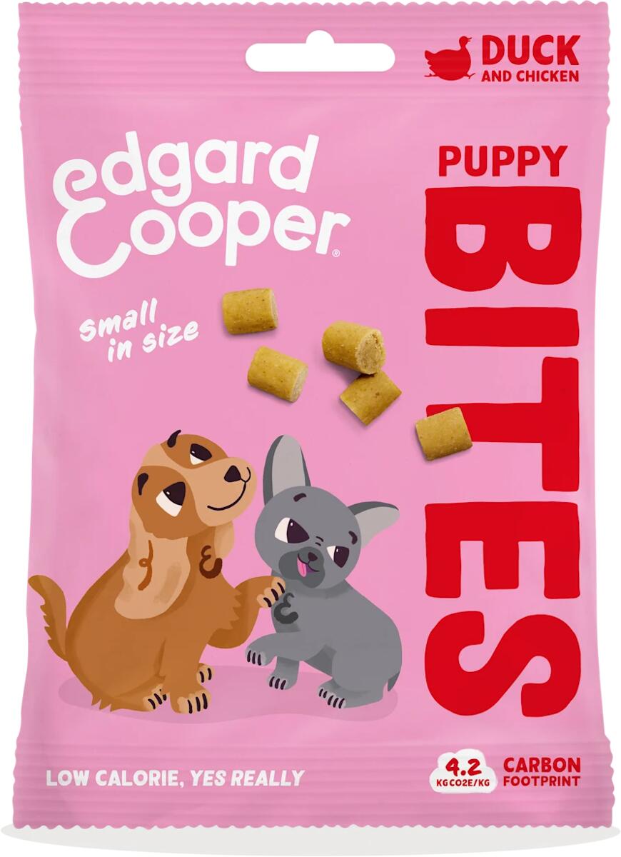 Edgard Cooper Bites Puppy Hundesnacks, Ente & Huhn, klein, 50g