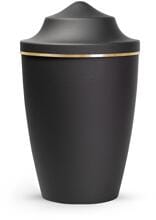 Urna per animali Völsing Lina Edition, fascia dorata spazzolata, velluto nero, 0,5 L