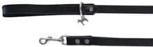 Happy House saddle leather luxury lead, 125cm, silver/black