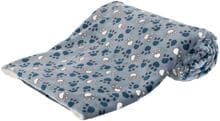 Coperta Trixie Tammy, morbido peluche, 150x100cm, blu/beige