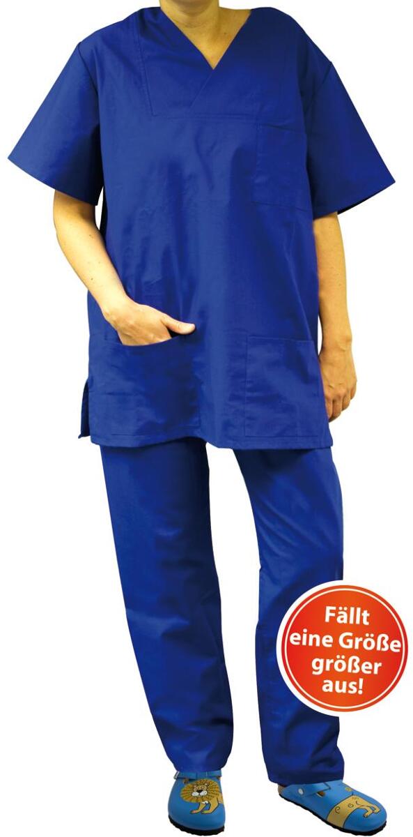 ub textiles Heidelberg Kasack, Baumwolle, kornblau, 5/2XL