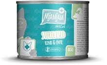 Mjamjam VetCat Alimento dietetico sterilizzato per gatti con manzo e anatra, 6x200g