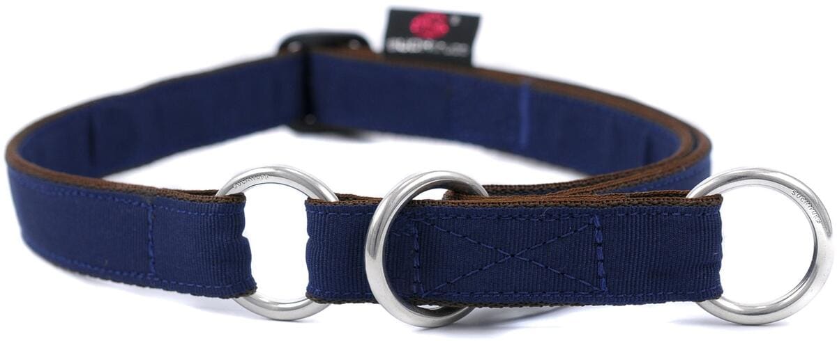 SUCHtrupp Pure Zugstopp Halsband, dunkelblau, L
