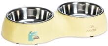 beeztees Kroky Puppy Set da pranzo, plastica, giallo, 34 cm