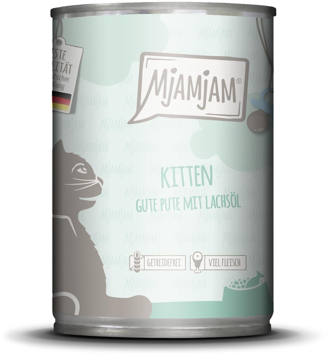 Mjamjam Kitten Katzenfutter mit Pute & Lachsöl, 6x400g