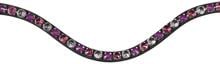 HKM Cherry browband, lilla/viola, warmblood