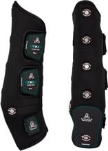 Gambali posteriori Acavallo Magnet Care, XL, nero/rosso