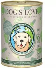 DOGS LOVE Nassfutter mit Insekt & Kaninchen, 6x400g