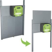 KERBL Hobbyfarming Easy Protect Hühnertür Komplettset, 32,5x58cm, grau