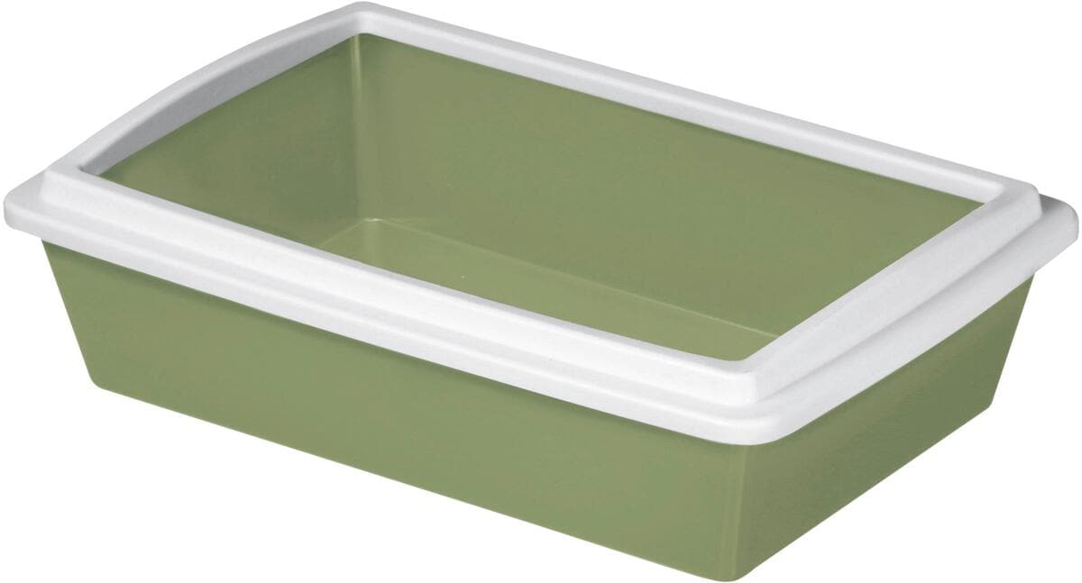 KERBL Pet Katzentoilette mit Rand, farblich sortiert, 51x35x13cm