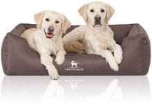 Knuffelwuff Leon orthopädisches Hundebett, 105x75cm, graubraun