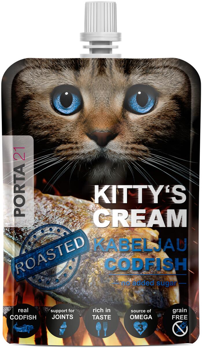 Porta21 Kittys Cream Katzensnacks mit Kabeljau, 90g